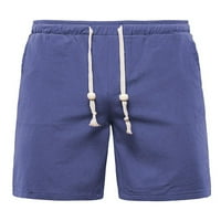 Pfysire muške obične kratke hlače s elastičnim strukom za potezanje Ležerne donje tamno plave 5XL