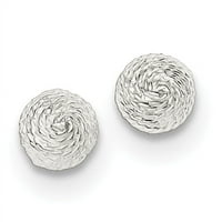 Primalno srebrne srebrne srebrne čvrste naušnice sa kuglama