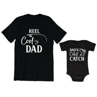 Reel Cool Od Muška majica Riba i ribolov Kuka Grafički tata Cuthest Catch Baby BodySuit Dječja majica