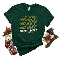 Božićni poklon za žene Tshirt kratki rukavi Tshirts okrugli vrat Nova Godina Tops Casual Tops pulover