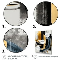 Designart Glam Gold and Black Expression II canvas Wall Art