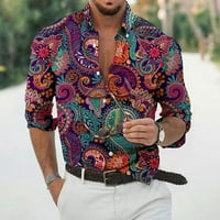Odštampana bluza s rukavima muške velike majice Muški havajci za majice dolje Tropsko za odmor na plaži
