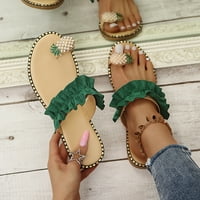 Qolati sandale za žene Dressy ljetni slatki voćni ananas oblik oblika klip prsten za prsten za prstene