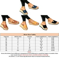 Crocowalk Ženske Ljetne Sandale S Klinom Otvorenih Prstiju Espadrile Papuče Cipele S Platformom