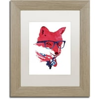 Zaštitni znak Likovna umjetnost' Američka lisica ' platnena Umjetnost Roberta Farkasa, bijeli mat, okvir