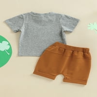 TODDLER Baby Boy Dječja odjeća Ljeto odijelo Cool slovo T majice TEES TOP SOLID HORASS Hlače hlače