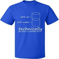 Majica - Tehnički čaša je puna, osnovna majica za majicu za muškarce i žene, kratki ručki - irski zeleni