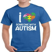 Autism Shirts for Men-s L XL 2XL 3XL 4XL 5XL-I Love Someone With Autism Graphic Tee