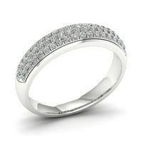 1 2ct TDW Diamond 10k vjenčani prsten od bijelog zlata