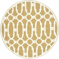 Newport Jeanette Geometrijski prostirki pamučne površine, maslina, 6 '6' krug