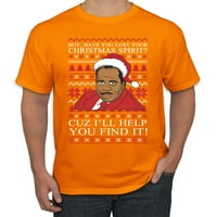 Božićni duh pomoći ću vam da ga pronađete ružni božićni džemper Muška grafička majica, narandžasta, 3xl