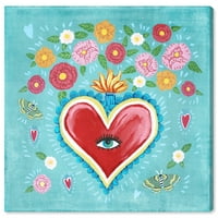 Wynwood Studio Canvas Heart Visions cvjetni i botanički cvjetovi zidna Umjetnost platno Print plava Tiffany