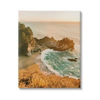 Stupell Industries WAVES Srušite stjenovita uvala Obalna fotografija Galerija zamotana platna Print Wall