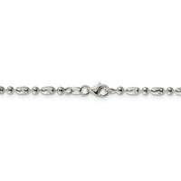 Primalni srebrni sterling srebrni polirani i teksturirani fancled perle sa palicama