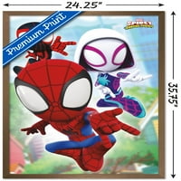 Marvel Spidey i njegovi nevjerojatni prijatelji - Webs zidni poster, 22.375 34 uokviren