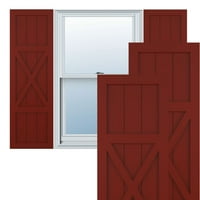 12W 27H True Fit PVC Centar X-Board seoska kuća sa fiksnim nosačem, biber crvena