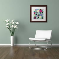 Zaštitni znak likovne umjetnosti Tranquilnosti cvjeta platna umjetnost Carrie Schmitt, bijeli mat, drveni okvir