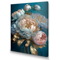 Dizajdrat za ledeni ton cvjetni buket platna Zidna umjetnost