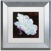 Zaštitni znak likovne umjetnosti nada platna umjetnost lily van Bienen, bijeli mat, srebrni okvir