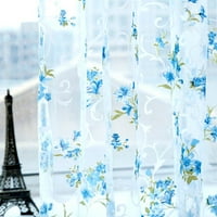Herrnalise Flower Sheer Curtain Tulle prozor Voile Drape Valance Panel tkanina Kućni dekor na rasprodaji