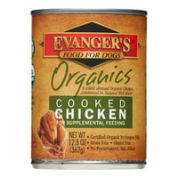 Evanger's Organics recept za kuvanu piletinu bez žitarica mokra hrana za pse, Oz, Ct