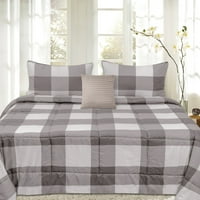 Buffalo Check Comforter Set luksuzna alternativa za cijelu sezonu, Shams i jastuk