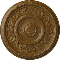 Ekena Millwork 1 8 od 3 4 P tyrone stropna medaljon, ručno oslikani Smokey Topaz Crackle