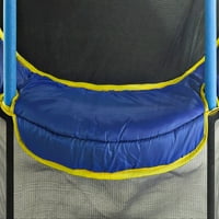 Machrus gornji odskočni trampolin opružni poklopac-zamjenska sigurnosna podloga za trampoline Fit 55 okrugli Mini skakač trampolin sa 3 podstavom za suknju svuda oko okvira i nogu - plava
