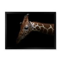 Designart 'Close Up portret Žirafe VIII' seoska kuća uokvirena umjetničkim printom