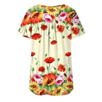 Levmjia Womens plus Size Tops kratki rukav klirens ljetna ženska košulja Tees kratki rukav okrugli vrat