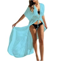 Plus Veličina kupaći kostim Cover Ups za žene modni Casual proljeće i ljeto izdubiti plaža dug stil Cover