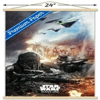 Star Wars: Rogue One - zidni poster rovova sa drvenim magnetskim okvirom, 22.375 34