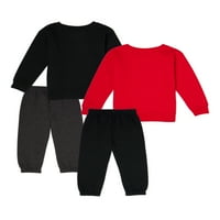 Garanimals Baby i Todler Boy Fleece Dukserict i dukseri Set od outfit, 4-komad, veličina 12m-5t