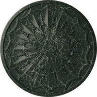 Ekena Millwork 1 8 od 5 8 P arktit stropni medaljon, ručno oslikana oslikana kornjača