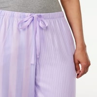 Joyspun ženske tkane obrezane padžama hlače, veličine s do 3x