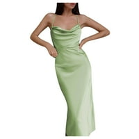 FreshLook Ženska Moda Casual Treger Sexy Camisole bez rukava bez leđa haljine skromne haljine, Mint Green