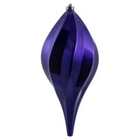 Vickerman 12 Ljubičasta UV bombona Swirl Drop Bitch Ornament