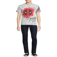 Marvel Deadpool Logo Tie Dye Muška grafička kratka majica, veličina s-3XL