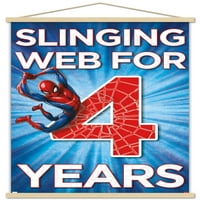 Marvel Spider-Man - Sretan četvrti rođendanski zidni poster, 14.725 22.375