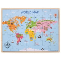 Bigjigs Igračke - Puzzle karte svijeta
