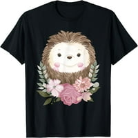 Slatki ježev za žene mama cvjetni živica svinja za ljubitelje cvjetne majice