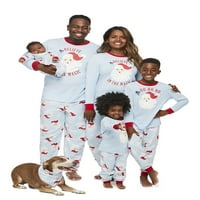 Jolly Jammies dječaci i djevojčice Unise Vintage Santa Matching porodični Božićni pidžama Set, Veličina