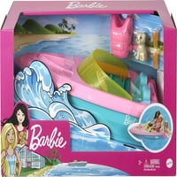 Barbie igračka za čamac sa štenad, pribor za prsluk i piće, pluta u vodi