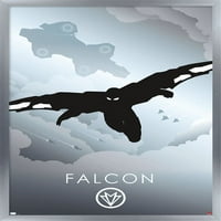 Marvel Heroic Silhouette - Falcon zidni poster, 14.725 22.375