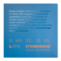 Legion papir Stonehenge Aqua akvarel blok, hladno-preša, 10in 10in