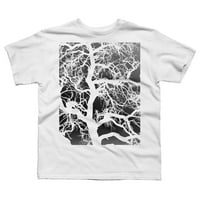 synaptic tree inverted Boys Bijela grafička majica-dizajn od strane ljudi L