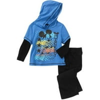 Dvodijelni mickey hoodie i pantski set za dječake