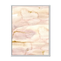 PROIZVODNJA Pastel sažetak sa bež ružičastom i yelllow tactu moderno uokvirenim platnom zidnom umjetničkim