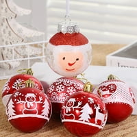JPLZi Božić dekorativni boji loptu poklon Bo Set Creative boji zlatan Božić Lopta Party Red božićno drvo