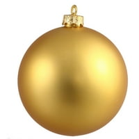Mat zlato UV otporan komercijalne izbušene Shatterproof Božić Ball Ornament 2.75